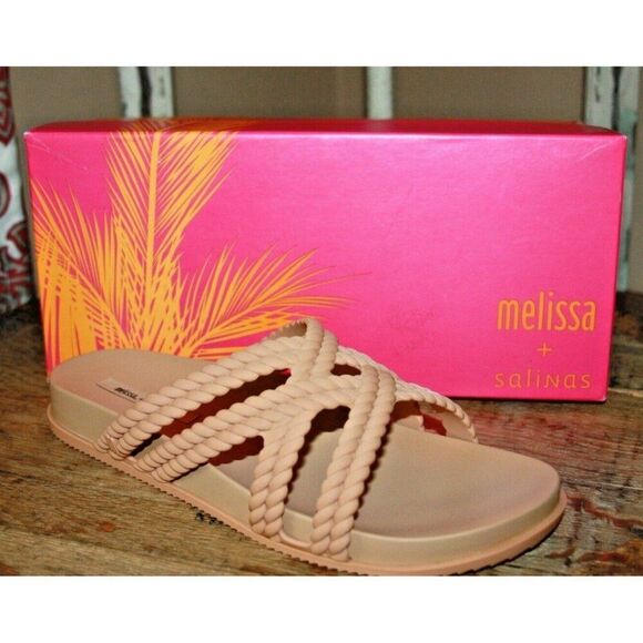 Melissa + Salinas Shoes Cosmic Women's 10 Rubberized Sandal - New - Picture 3 of 5